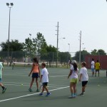 Tennis lesson at CRHS